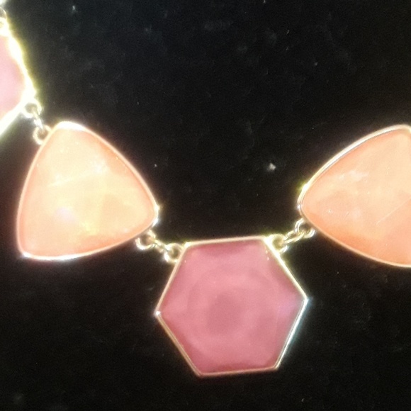 * Color Adjustable Necklace Chunky Coral Pink gold - Picture 3 of 8